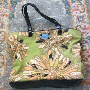 Kate Spade vintage green floral tote